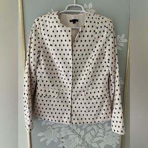 Tommy Hilfiger Blush Blazer with Navy Geometric Pattern
